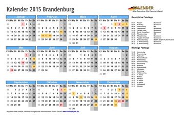 Kalender 2015Brandenburg