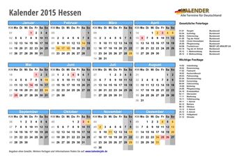 Kalender 2015Hessen