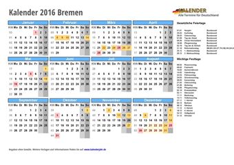 Kalender 2016Bremen