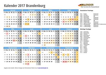 Kalender 2017Brandenburg