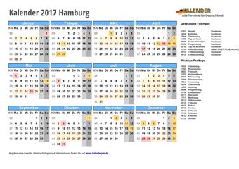 Kalender 2017Hamburg