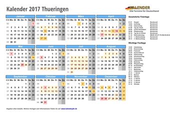 Kalender 2017Thueringen