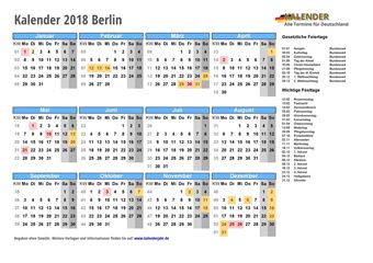 Kalender 2018Berlin