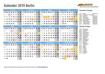Kalender 2019Berlin