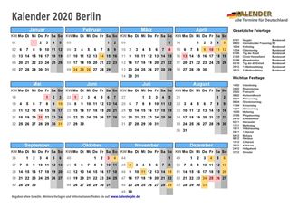 Kalender 2020Berlin