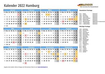 Kalender 2022Hamburg