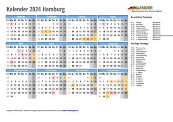 Kalender 2024Hamburg