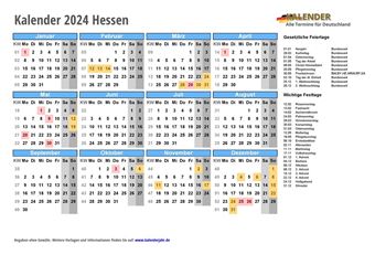 Kalender 2024Hessen