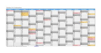 Kalender 2014Niedersachsen