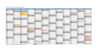 Kalender 2014Nordrhein-Westfalen