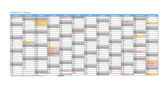 Kalender 2014Sachsen