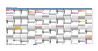Kalender 2015Bayern